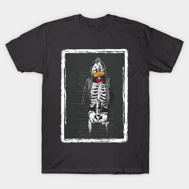 Donald Darko - Donald Duck Meets Donnie Darko T-Shirt by PBMahoneyArt